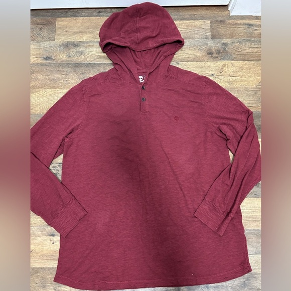 Timberland Burgundy Hooded Sweatshirt - Picture 2 of 7